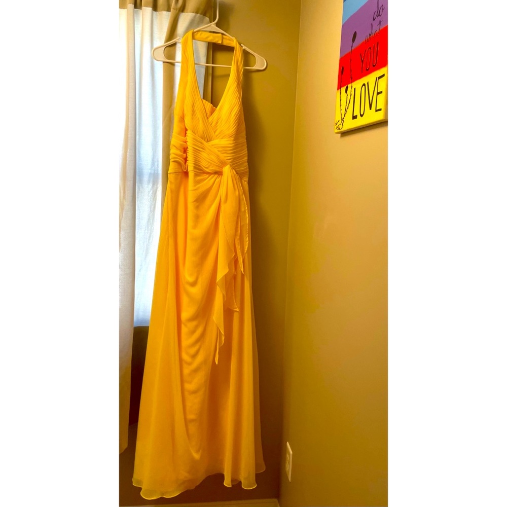 David’s Bridal Yellow size 14 Bridesmaid Dress